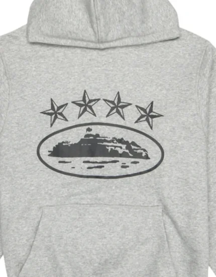 Corteiz 4Starz Alcatraz Hoodie Grey